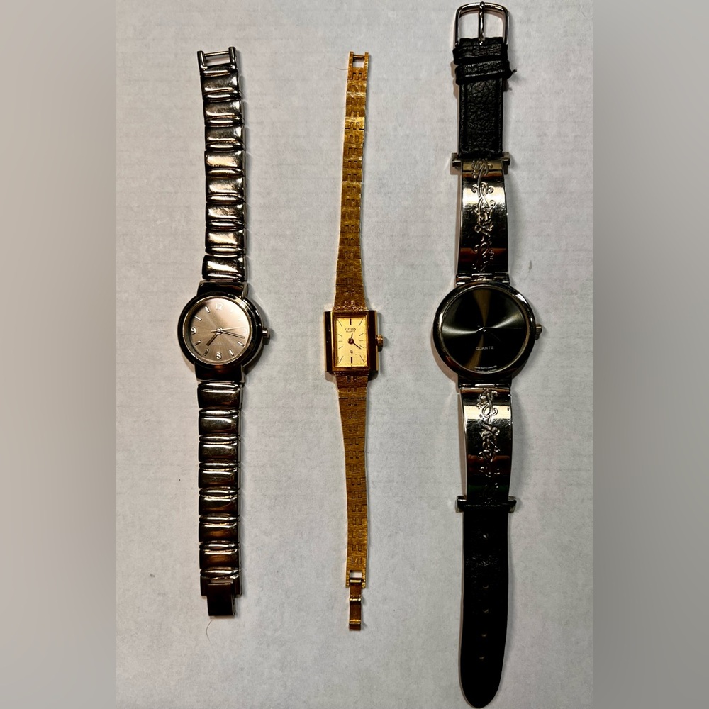 Silver and Gold Watch Trio